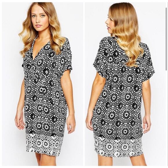 Whistle Louisa Mosaic Sack Star Abstract Pockets Dress‎ Size 6 Modern - Picture 1 of 7